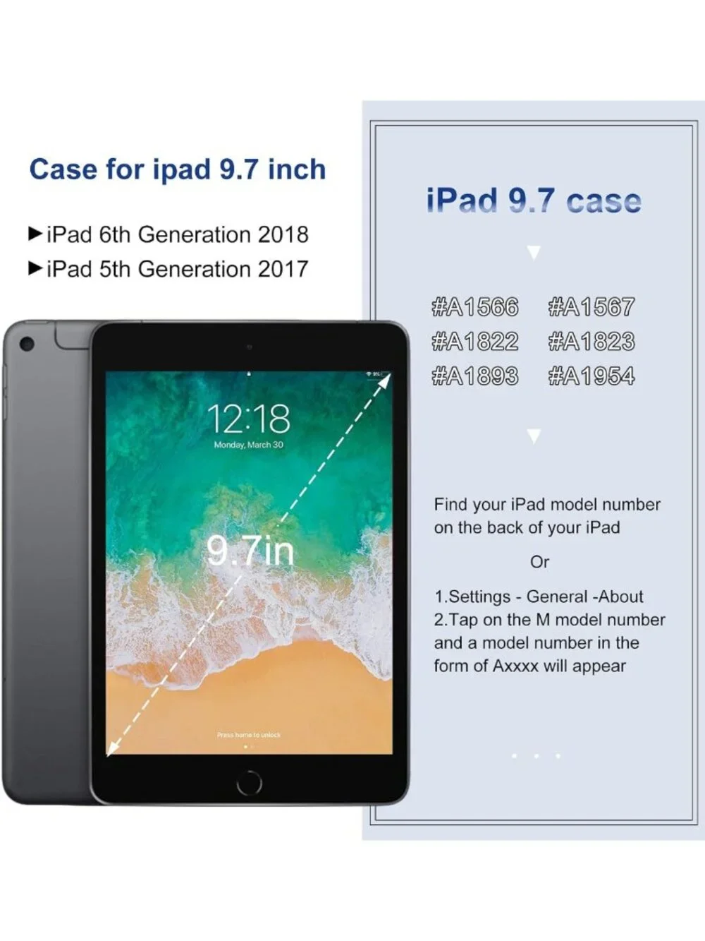 Colorful Silicone iPad Case for Kids, 9.7